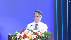 Phó Chủ tịch Thường trực Nguyễn Đức Lợi phát biểu bế mạc Hội báo toàn quốc lần 2025. Ảnh: Huy Trần