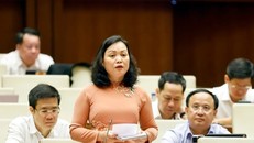 Đại biểu Quốc hội tỉnh Bà Rịa-Vũng Tàu Huỳnh Thị Phúc phát biểu. Ảnh: Doãn Tấn