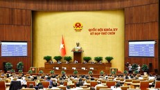 Quốc hội biểu quyết thông qua Nghị quyết của Quốc hội về Chương trình giám sát của Quốc hội năm 2026. Ảnh: Doãn Tấn