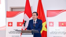 Chủ tịch Quốc hội Trần Thanh Mẫn phát biểu khai mạc Tọa đàm "Xây dựng và vận hành Trung tâm tài chính quốc tế và khuyến nghị cho Việt Nam". Ảnh: Doãn Tấn