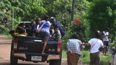 Người dân sơ tán tại tỉnh Surin (Thái Lan) sau khi xung đột tái diễn ở khu vực biên giới Thái Lan-Campuchia, ngày 24/7/2025.