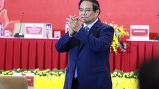 Thủ tướng Phạm Minh Chính dự Đại hội Đảng bộ Tập đoàn Điện lực Việt Nam lần thứ IV, nhiệm kỳ 2025-2030. Ảnh: Dương Giang