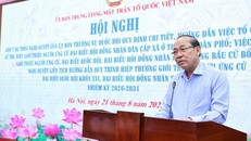Phó Chủ tịch Ủy ban Trung ương MTTQ Việt Nam Hoàng Công Thủy phát biểu. Ảnh: Minh Đức