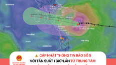 Hướng dẫn cập nhật thông tin liên tục (với tần suất 1 giờ/ 1 lần) về cơn bão số 5. Nguồn: Cục Quản lý đê điều và Phòng, chống thiên tai