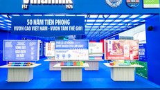 Không gian triển lãm của Vinamilk được thiết kế hiện đại, gần gũi và đầy sáng tạo. Ảnh: Vi Nam