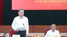 Tổng Bí thư Tô Lâm làm việc với Ban Tổ chức Trung ương. Ảnh: Thống Nhất