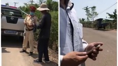 Các chủ phương tiện khi bị dừng xe để kiểm tra sẽ đọc số điện thoại, hoặc liên lạc người được cho là lãnh đạo CSGT huyện để không bị xử phạt. Ảnh: Chụp màn hình