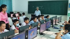 Trong một kỳ thi "Tài năng tin học tiểu học cấp thành phố". (Ảnh minh họa)