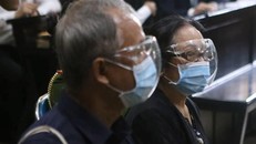 Các bị cáo tại tòa. 