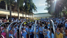 Hàng ngàn công nhân Công ty TNHH Giày dép Hưng Đạt đình công vào sáng 12/01/2021.