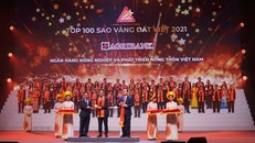 Agribank nhận giải Sao Vàng đất Việt 2021: Khẳng định vị thế Ngân hàng thương mại hàng đầu