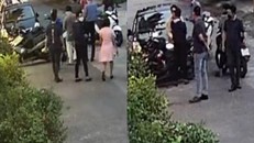 Nhân viên VIB đón đường, “siết" ô tô của khách hàng để thu hồi nợ - Ảnh cắt từ clip.