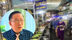 Các chợ truyền thống vắng bóng người mua hàng. (Ảnh nhỏ: Tiến sĩ Lê Bá Chí Nhân).