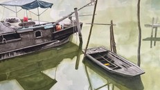 Ngắm tranh màu nước của hoạ sĩ Hồng Quân