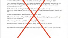 EVN khuyến cáo người dân cảnh giác trước các văn bản giả mạo.