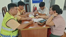 Tài xế S. làm việc với lực lượng chức năng