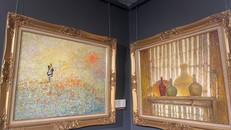 Một góc triển lãm Cảm xúc quê nhà