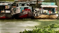 Một tác phẩm trong triển lãm “Bình minh châu thổ”