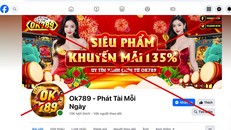Hàng loạt fanpage trên Facebook quảng cáo cờ bạc công khai.