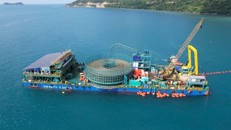 Thi công kéo dải cáp ngầm cấp điện từ điện lưới quốc gia ra Côn Đảo