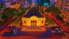 Nhà hát Thành phố, nơi diễn ra các sự kiện văn hóa nghệ thuật quan trọng của TPHCM. Ảnh tạo bằng AI