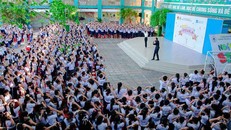 Hình ảnh hoạt động kỹ năng sống được Công ty Rồng Việt đăng tải trên trang thông tin điện tử. Đây là một trong những doanh nghiệp đang tham gia vào liên kết giáo dục tại TP.HCM.