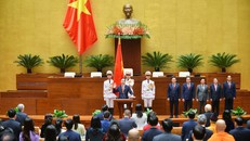 Quang cảnh lễ nhậm chức của Chủ tịch nước Võ Văn Thưởng.