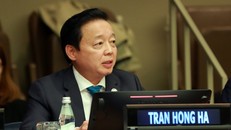 Phó Thủ tướng Chính phủ Trần Hồng Hà phát biểu tại Phiên đối thoại.