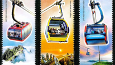 Phát hành bộ tem giới thiệu cáp treo Việt Nam.