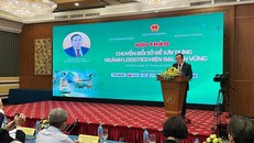 Ông Phan Văn Chinh, Cục trưởng Cục xuất nhập khẩu phát biểu tại hội thảo. Ảnh: Đức Duy/TTXVN.