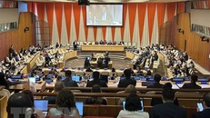 Toàn cảnh Hội nghị Liên hợp quốc thông qua Hiệp định về Biển cả, văn kiện thứ ba thực thi UNCLOS 1982. Ảnh: Thanh Tuấn/TTXVN.