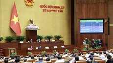 Quốc hội biểu quyết thông qua Luật sửa đổi, bổ sung một số điều của Luật Xuất cảnh, nhập cảnh của công dân Việt Nam và Luật Nhập cảnh, xuất cảnh, quá cảnh, cư trú của người nước ngoài tại Việt Nam. Ảnh: Doãn Tấn/TTXVN.