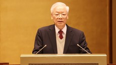 Tổng Bí thư Nguyễn Phú Trọng phát biểu tại Hội nghị Đối ngoại toàn quốc triển khai thực hiện Nghị quyết Đại hội lần thứ XIII của Đảng.