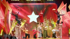 Một tiết mục tại chương trình nghệ thuật. Ảnh: Phạm Kiên/TTXVN.