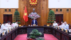 Thủ tướng Phạm Minh Chính chủ trì cuộc họp về tình hình cung ứng điện cho sản xuất, kinh doanh và tiêu dùng. Ảnh: Dương Giang/TTXVN.