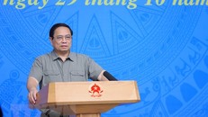 Thủ tướng Phạm Minh Chính chủ trì Hội nghị Tổng kết công tác Phòng, Chống dịch COVID-19. Ảnh: Dương Giang/TTXVN.