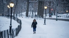 Tuyết bao phủ tại thành phố New York, Mỹ ngày 16/1/2024. Ảnh: New York Times.