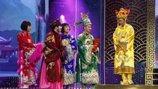 Dàn nghệ sỹ gạo cội sẽ vắng bóng trong "Táo Quân 2024," chỉ còn Nghệ sỹ Nhân dân Quốc Khánh vẫn đảm nhiệm vai Ngọc Hoàng. (Ảnh: VTV)