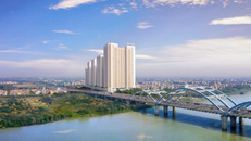 Eurowindow River Park có tầm nhìn panorama đắt giá nhìn ra sông Hồng thơ mộng.