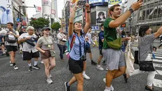 Khách du lịch tại Tokyo, Nhật Bản. Ảnh: Kyodo/TTXVN.