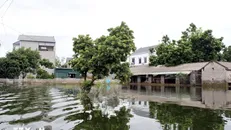 Ngập lụt do mưa lớn tại huyện Chương Mỹ, Hà Nội. Ảnh: Minh Quyết/TTXVN.