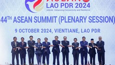 Chủ đề hợp tác năm 2024 "ASEAN: Thúc đẩy kết nối và tự cường". Ảnh: VGP/Nhật Bắc.