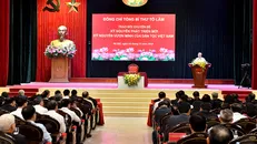 Tổng Bí thư Tô Lâm trao đổi chuyên đề về kỷ nguyên phát triển mới, kỷ nguyên vươn mình của dân tộc.