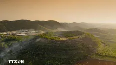 Núi lửa Băng Mo, thị trấn Ea T’ling, huyện Cư Jút, tỉnh Đắk Nông. Ảnh: TTXVN.