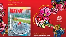 Đọc báo tết Ngày Nay trên bưu thiếp định danh