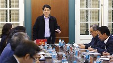 Chủ tịch nước Lương Cường chủ trì cuộc họp. Ảnh: Lâm Khánh/TTXVN.