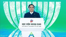 Thủ tướng Phạm Minh Chính phát biểu tại Diễn đàn Tương lai ASEAN 2025. Ảnh: Dương Giang/TTXVN.