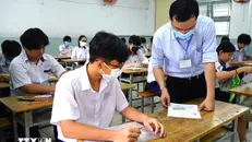 Thí sinh dự thi vào lớp 10 tại Thành phố Hồ Chí Minh. Ảnh: TTXVN.