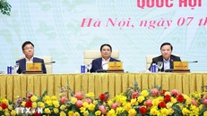 Thủ tướng Phạm Minh Chính chủ trì hội nghị. Ảnh: Dương Giang/TTXVN