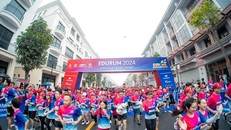 Đường chạy Edurun được thiết kế phù hợp với thiếu niên, nhi đồng cùng các phụ huynh Vinschool.